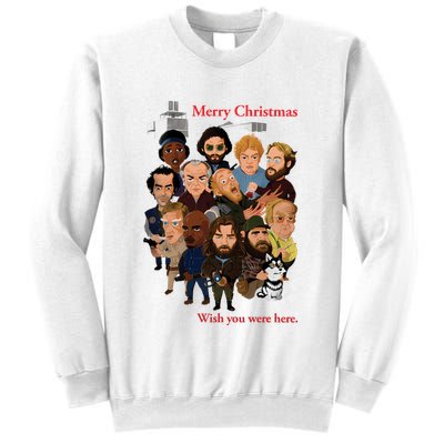 Merry Christmas Wish You Were Here The Things Crew Sweatshirt