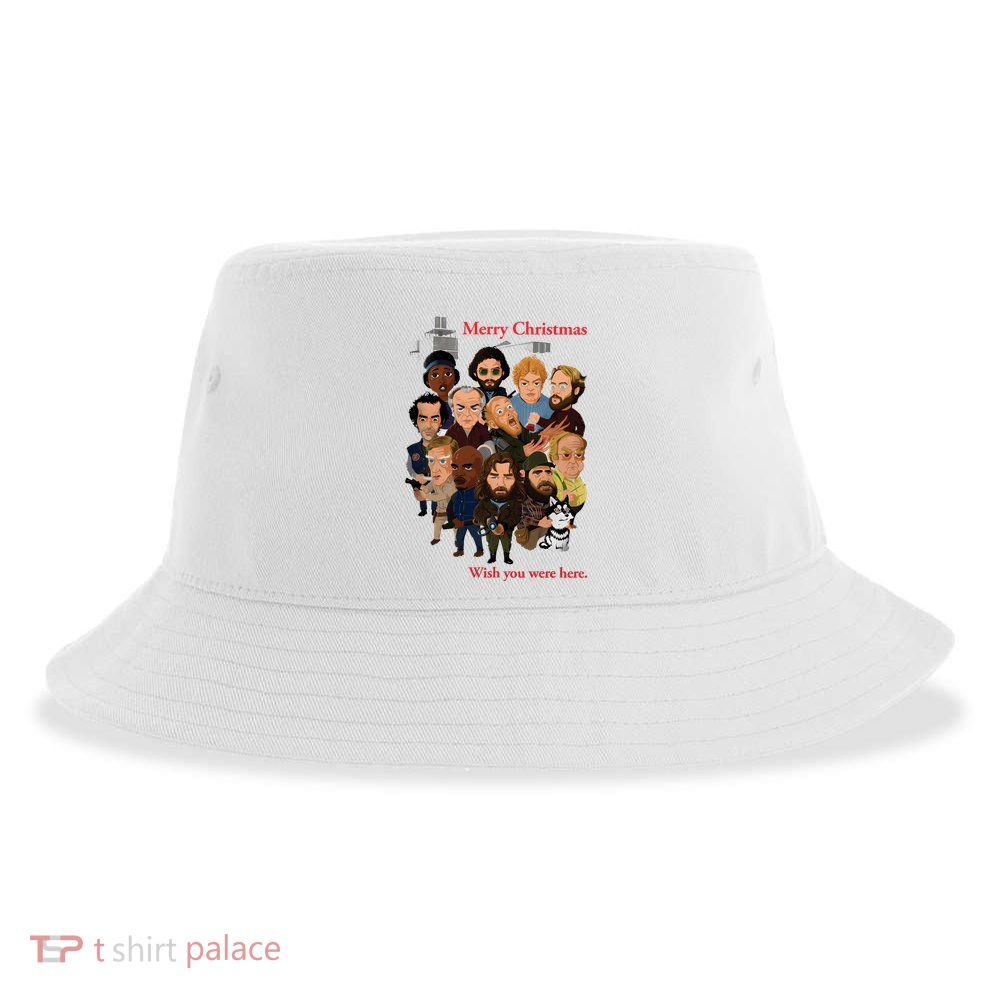Merry Christmas Wish You Were Here The Things Crew Sustainable Bucket Hat