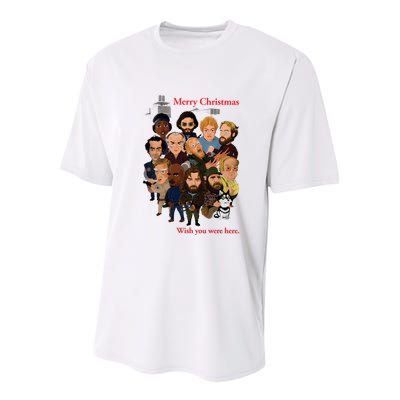 Merry Christmas Wish You Were Here The Things Crew Youth Performance Sprint T-Shirt