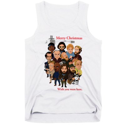 Merry Christmas Wish You Were Here The Things Crew Tank Top