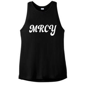 MRCY Christian Worship Shortened Word Ladies PosiCharge Tri-Blend Wicking Tank