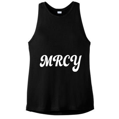 MRCY Christian Worship Shortened Word Ladies PosiCharge Tri-Blend Wicking Tank