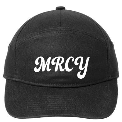 MRCY Christian Worship Shortened Word 7-Panel Snapback Hat