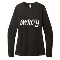 MRCY Christian Worship Shortened Word Womens CVC Long Sleeve Shirt