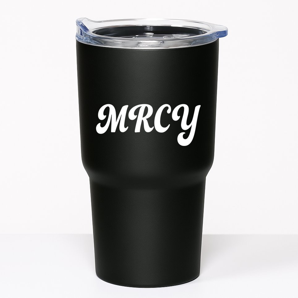 MRCY Christian Worship Shortened Word Tumbler
