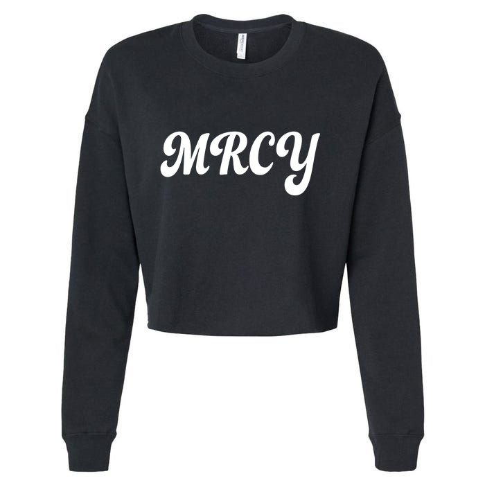 MRCY Christian Worship Shortened Word Cropped Pullover Crew