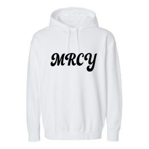 MRCY Christian Worship Shortened Word Garment-Dyed Fleece Hoodie