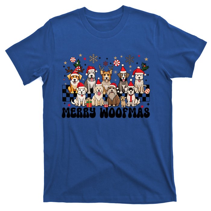 Merry Christmas Woofmas Dog Lovers Puppies Santa Reindeer Gift T-Shirt