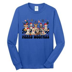 Merry Christmas Woofmas Dog Lovers Puppies Santa Reindeer Gift Tall Long Sleeve T-Shirt