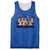 Merry Christmas Woofmas Dog Lovers Puppies Santa Reindeer Gift Mesh Reversible Basketball Jersey Tank