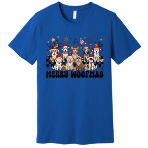 Merry Christmas Woofmas Dog Lovers Puppies Santa Reindeer Gift Premium T-Shirt