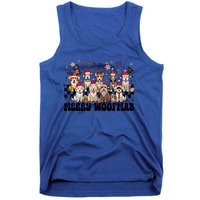 Merry Christmas Woofmas Dog Lovers Puppies Santa Reindeer Gift Tank Top