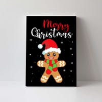 Merry Christmas Wo Girl Gingerbread Man Canvas