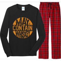 May Contain Whiskey Funny Liquor Drinking Long Sleeve Pajama Set