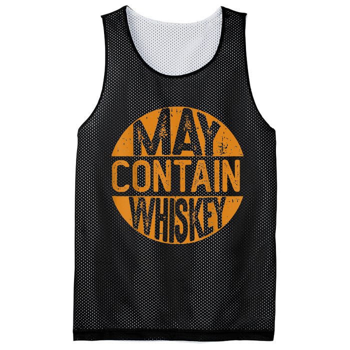 May Contain Whiskey Funny Liquor Drinking Mesh Reversible Basketball Jersey Tank