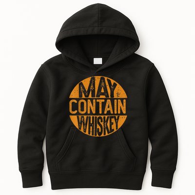 May Contain Whiskey Funny Liquor Drinking Kids Hoodie
