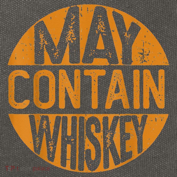 May Contain Whiskey Funny Liquor Drinking Cotton Canvas Backpack
