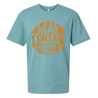 May Contain Whiskey Funny Liquor Drinking Sueded Cloud Jersey T-Shirt