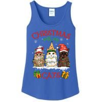 Meowy Christmas With My Cats Feline Fun Christmas Cat Gift Ladies Essential Tank