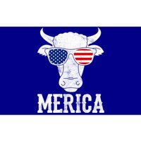 Merica Cow With Sunglasses Us Flag Patriotic Rancher Gift Great Gift Bumper Sticker