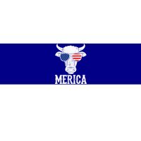 Merica Cow With Sunglasses Us Flag Patriotic Rancher Gift Great Gift Bumper Sticker