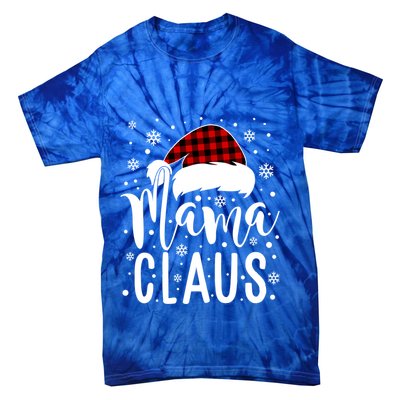 Mama Claus With Santa Hat Great Gift Mom Mama Mommy Christmas Funny Cool Gift Tie-Dye T-Shirt