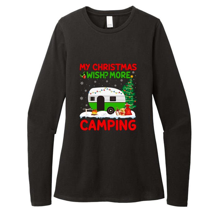 My Christmas Wish More Camping RV Christmas Tree Gift Womens CVC Long Sleeve Shirt