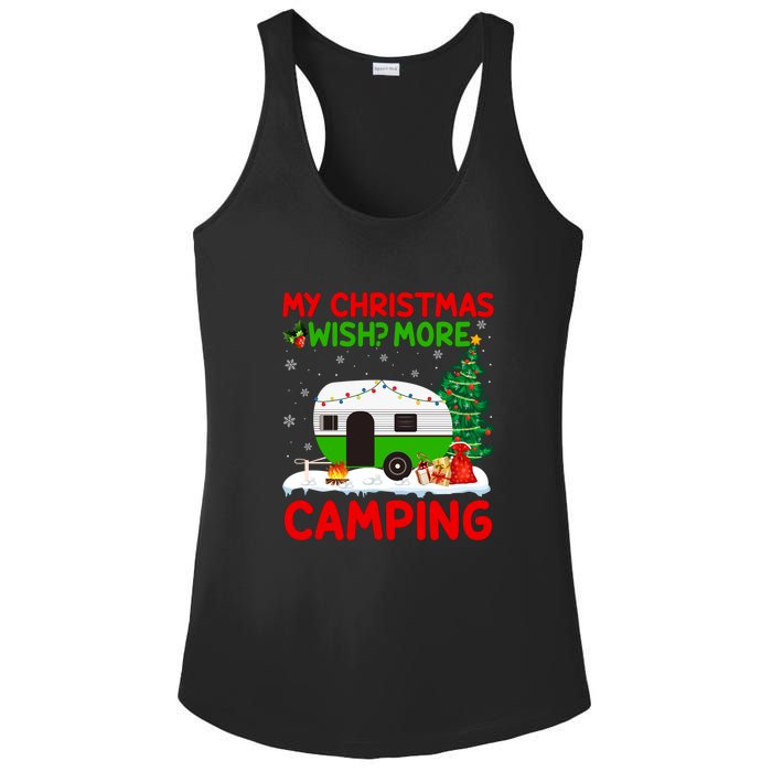 My Christmas Wish More Camping RV Christmas Tree Gift Ladies PosiCharge Competitor Racerback Tank