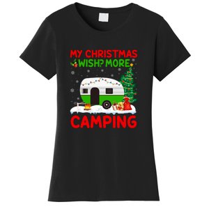 My Christmas Wish More Camping RV Christmas Tree Gift Women's T-Shirt