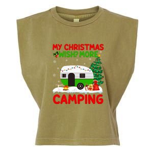 My Christmas Wish More Camping RV Christmas Tree Gift Garment-Dyed Women's Muscle Tee