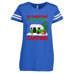 My Christmas Wish More Camping RV Christmas Tree Gift Enza Ladies Jersey Football T-Shirt