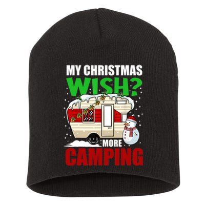 My Christmas Wish More Camping Pajama Cool Gift Short Acrylic Beanie