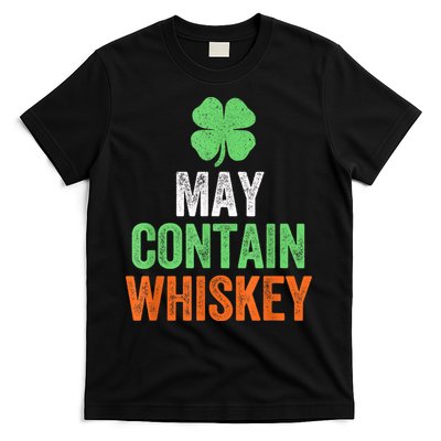 May Contain Whiskey Funny St Patricks Day T-Shirt