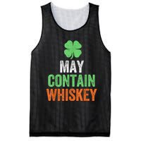 May Contain Whiskey Funny St Patricks Day Mesh Reversible Basketball Jersey Tank