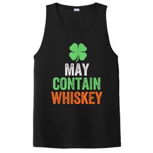 May Contain Whiskey Funny St Patricks Day PosiCharge Competitor Tank