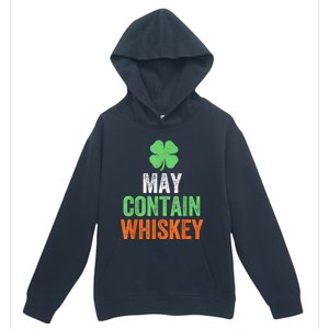 May Contain Whiskey Funny St Patricks Day Urban Pullover Hoodie