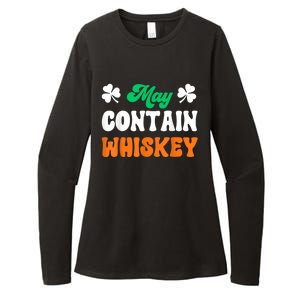 May Contain Whiskey Funny St Patricks Day Womens CVC Long Sleeve Shirt