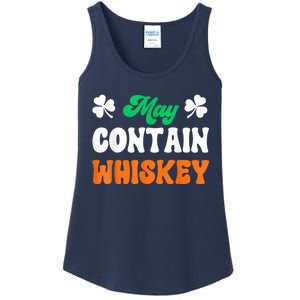 May Contain Whiskey Funny St Patricks Day Ladies Essential Tank