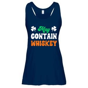 May Contain Whiskey Funny St Patricks Day Ladies Essential Flowy Tank