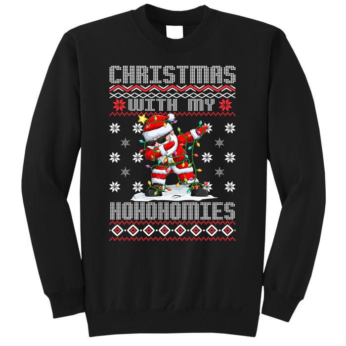 Merry Christmas With My Hohomies Funny Dabbing Santa Xmas Holiday Sweatshirt