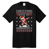 Merry Christmas With My Hohomies Funny Dabbing Santa Xmas Holiday Tall T-Shirt