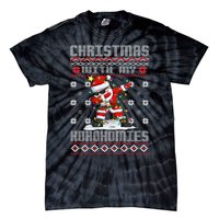 Merry Christmas With My Hohomies Funny Dabbing Santa Xmas Holiday Tie-Dye T-Shirt