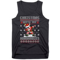 Merry Christmas With My Hohomies Funny Dabbing Santa Xmas Holiday Tank Top