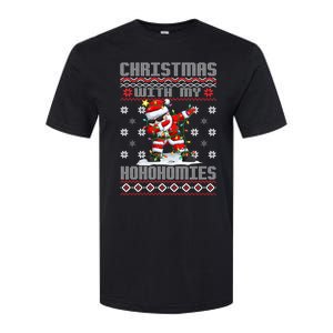 Merry Christmas With My Hohomies Funny Dabbing Santa Xmas Holiday Softstyle CVC T-Shirt