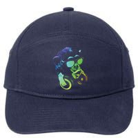 Monkey Chimp With Sunglasses And Headphones 7-Panel Snapback Hat