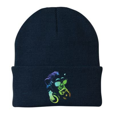 Monkey Chimp With Sunglasses And Headphones Beanie