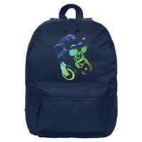 Monkey Chimp With Sunglasses And Headphones 16 in Basic Backpack