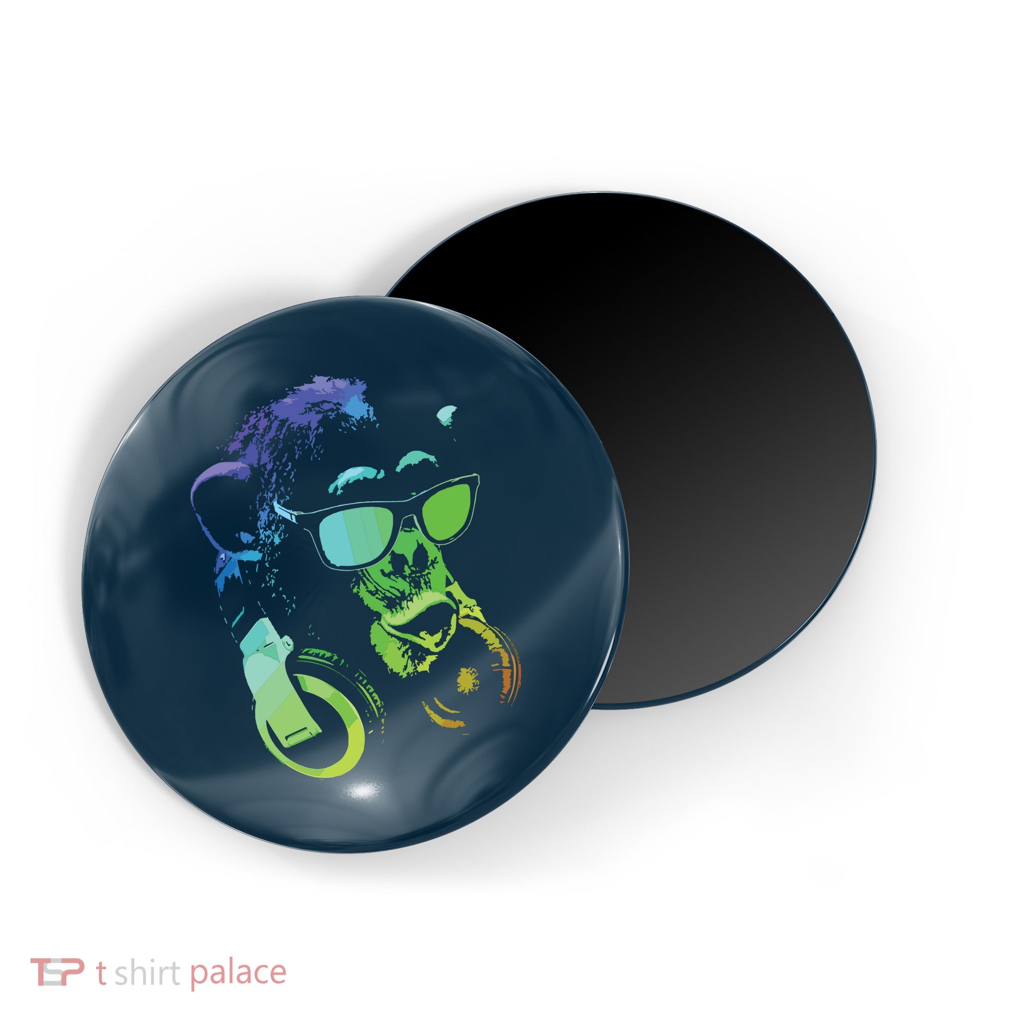 Monkey Chimp With Sunglasses And Headphones Magnet