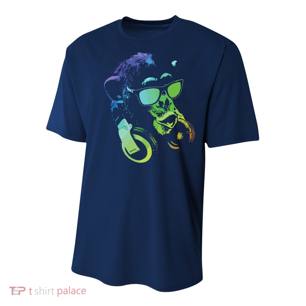 Monkey Chimp With Sunglasses And Headphones Youth Performance Sprint T-Shirt