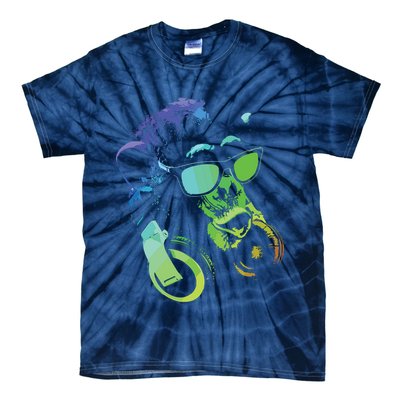 Monkey Chimp With Sunglasses And Headphones Tie-Dye T-Shirt